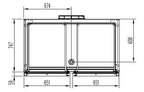 Gastro Kühlschrank PROFI 1400 GN 2/1 Superior mit 2 Glastüren, 1168 Liter Kühlraumvolumen, Made in Europe