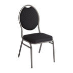 Chaise de banquet noire - 4 pièces