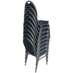 Chaise de banquet noire - 4 pièces
