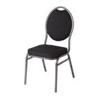 Chaise de banquet noire - 4 pièces