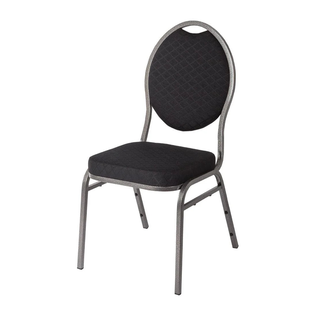 Chaise de banquet noire - 4 pièces