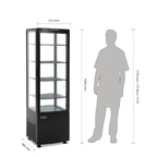 Vitrine réfrigérée Polar 235 noire - avec porte vitrée bombée