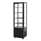 Vitrine réfrigérée Polar 235 noire - avec porte vitrée bombée