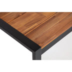 Table rectangulaire en acier et bois d’acacia Bolero de style industriel