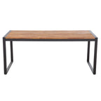 Table rectangulaire en acier et bois d’acacia Bolero de style industriel