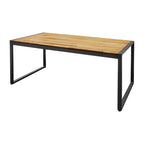 Table rectangulaire en acier et bois d’acacia Bolero de style industriel