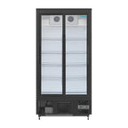 Getränkekühlschrank Polar 490 schwarz - mit 2 Schiebetüren