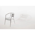 Chaises bistrot Bolero en aluminium avec accoudoir arrondi - 4 pièces