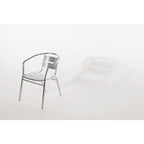 Chaises bistrot Bolero en aluminium avec accoudoir arrondi - 4 pièces