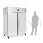 Armoire réfrigérée professionnelle Polar en inox 1300 litres
