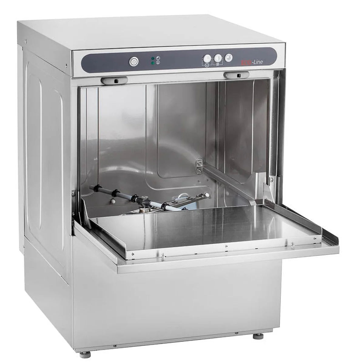 Geschirrspülmaschine ECO 50x50 cm Korbmaß, mit Reiniger- & Klarspüldosierer, mit Ablaufpumpe & Enthärter, Made in Europe, 400 Volt