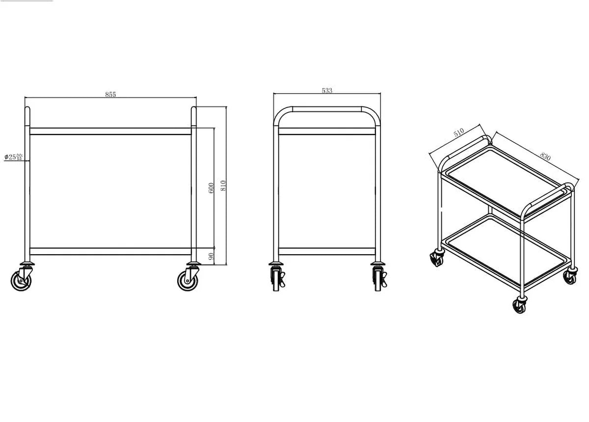 Servier- und Transportwagen Basic 2