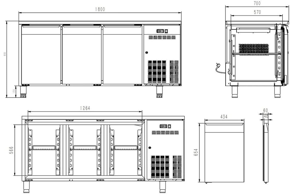 Kühltisch ECO 3/0 - GN 1/1