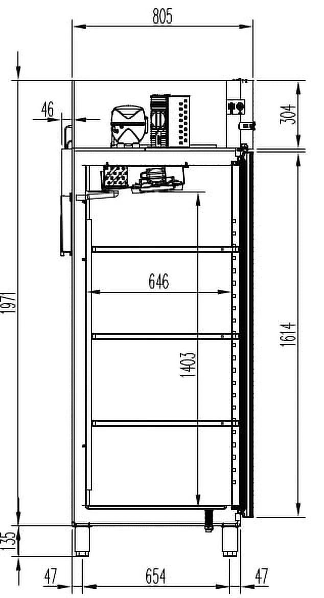 Tiefkühlschrank Profi 1400 GN 2/1 Superior - mit 2 Türen