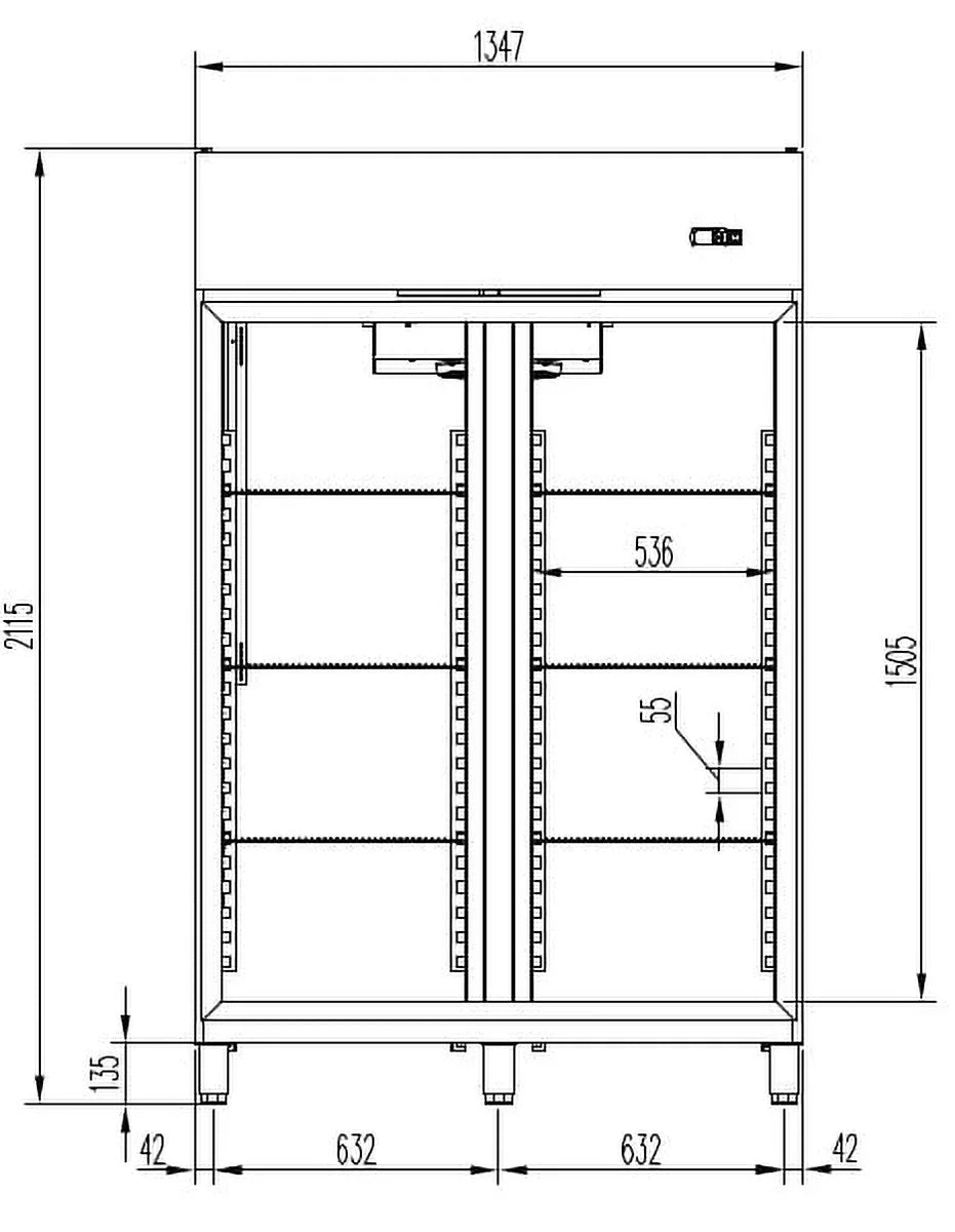 Tiefkühlschrank Profi 1400 GN 2/1 Superior - mit 2 Türen