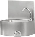 FIMAR Handwaschbecken LM48 aus Edelstahl mit Kniehebelbedienung