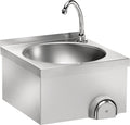 FIMAR Handwaschbecken LM40 aus Edelstahl mit Kniehebelbedienung