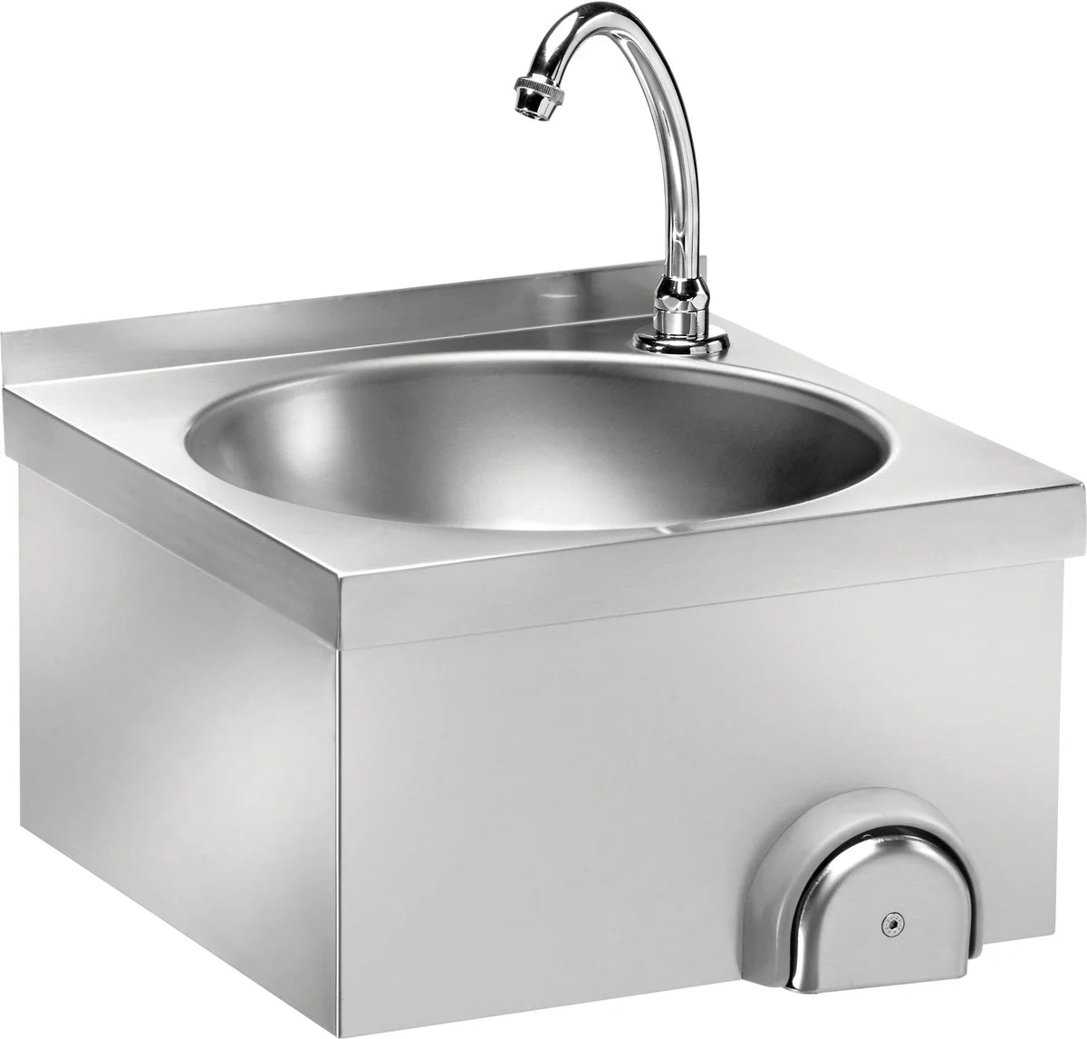 FIMAR Handwaschbecken LM40 aus Edelstahl mit Kniehebelbedienung