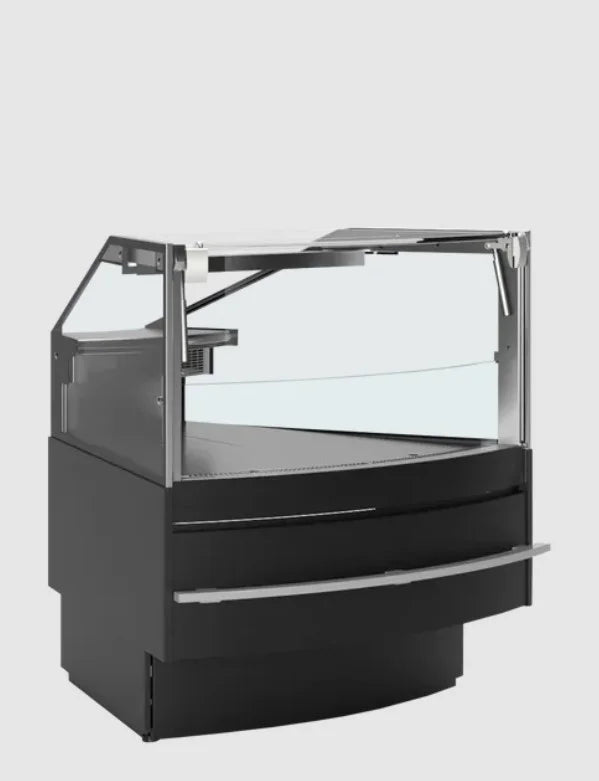 Tefcold Bedien-Kühltheke SOCA45EXTB 45 Grad Eckstück 1120 mm, LED, schwarz