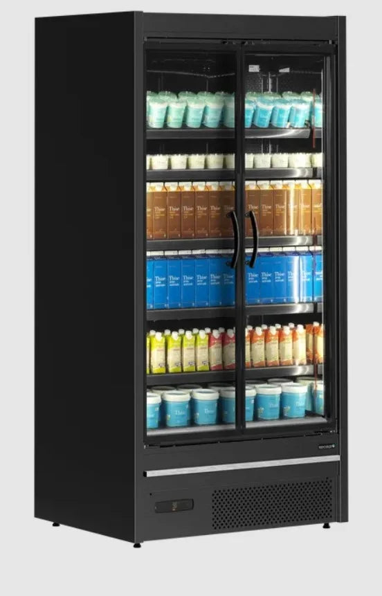 Tefcold Supermarkt Wandkühlregal Multideck MDCA937HB schwarz, 1017 mm