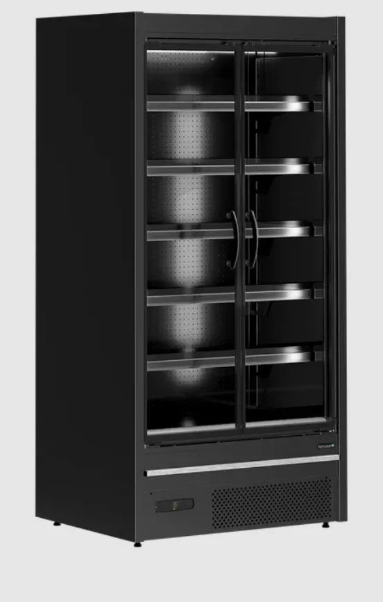 Tefcold Supermarkt Wandkühlregal Multideck MDCA937HB schwarz, 1017 mm