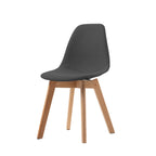 Chaise empilable rembourrée FEROS Keeve - bois / gris foncé