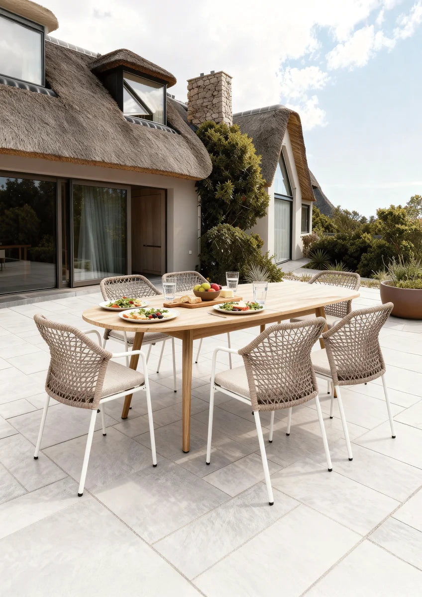 Table de jardin extensible barths Madera 180/240 x 100 cm - Teck