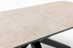 barths Torino ausziehbarer Dining-Tisch 180/220 x 100 cm - Anthrazit
