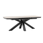 barths Torino ausziehbarer Dining-Tisch 180/220 x 100 cm - Anthrazit