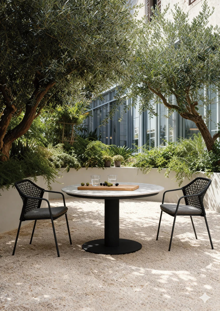 barths Porto runder Dining-Tisch Ø 150 cm - Anthrazit