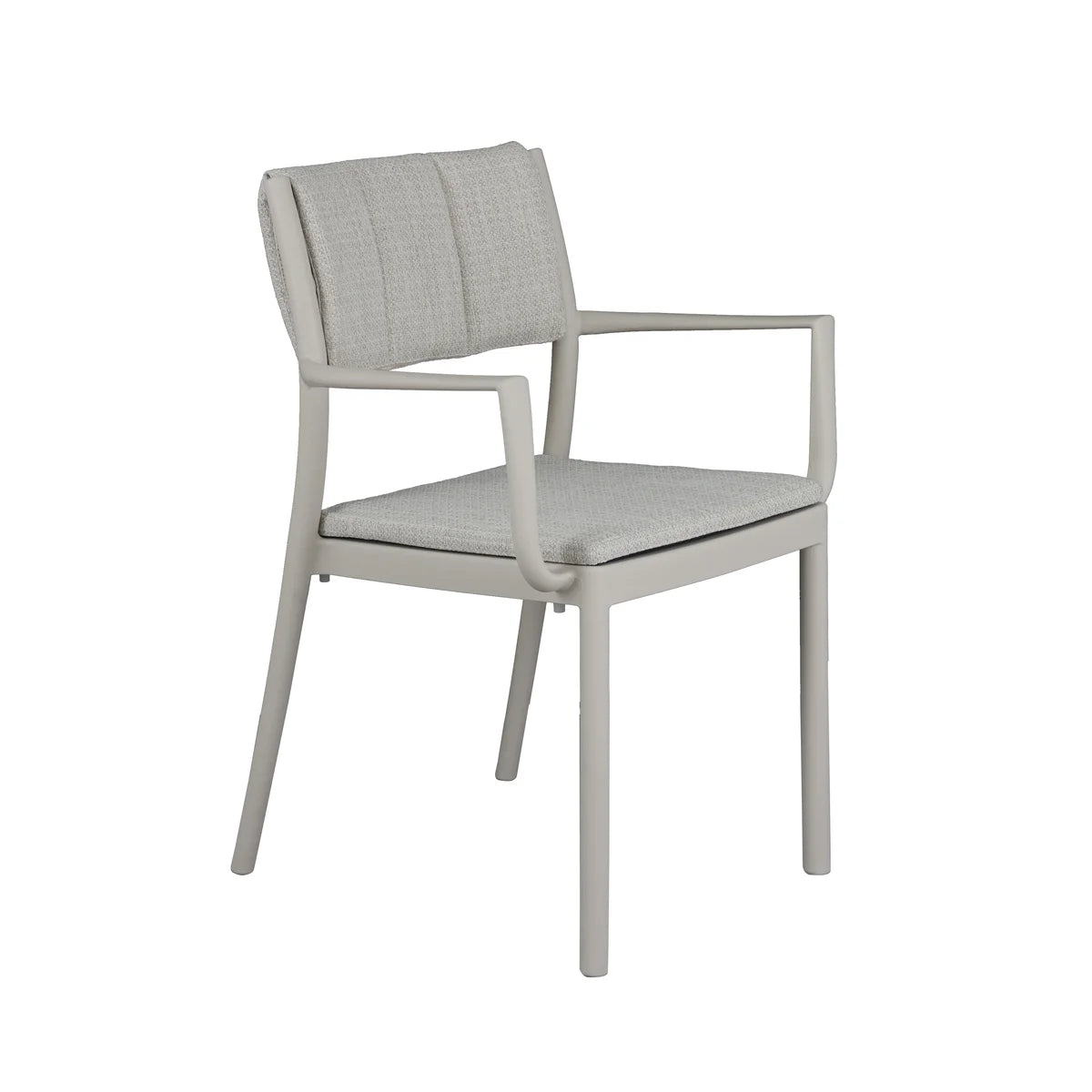 Chaise empilable FEROS Rocco avec accoudoirs - Sable