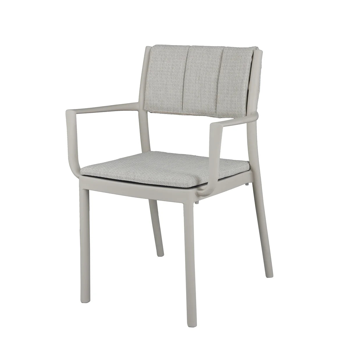 Chaise empilable FEROS Rocco avec accoudoirs - Sable
