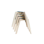 FEROS Keeve Stapelstuhl gepolstert - Holz / Beige