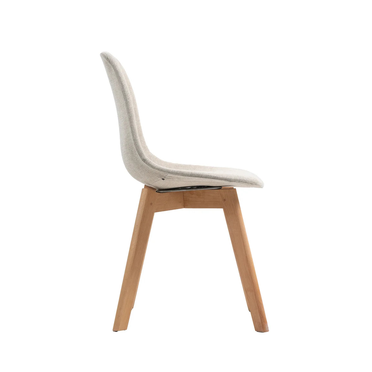 FEROS Keeve Stapelstuhl gepolstert - Holz / Beige