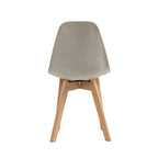 FEROS Keeve Stapelstuhl gepolstert - Holz / Beige