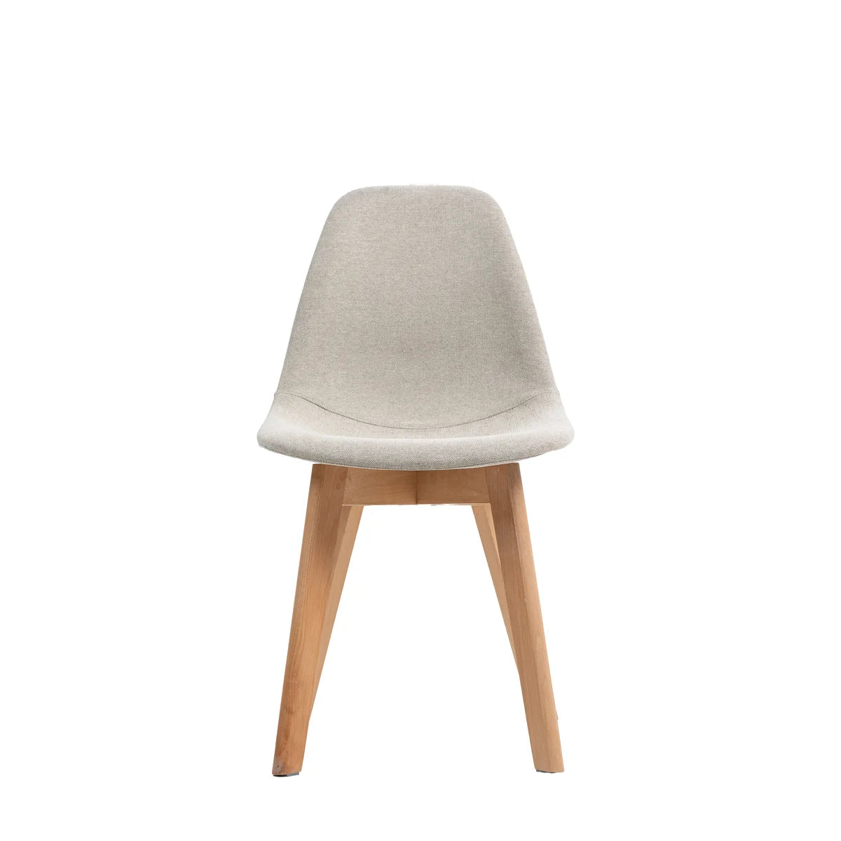 FEROS Keeve Stapelstuhl gepolstert - Holz / Beige