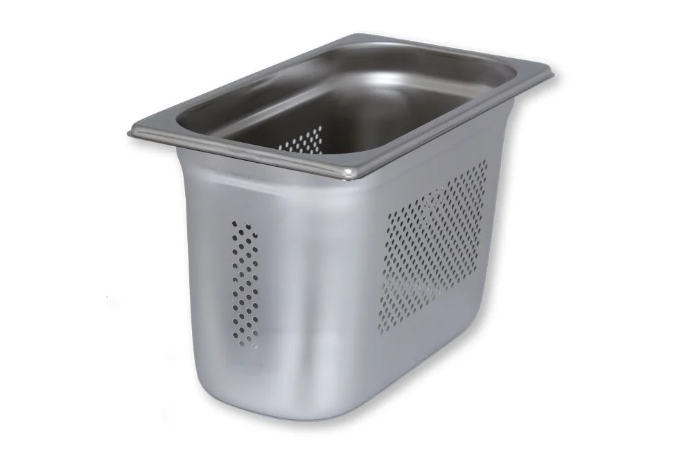 Bac GN Rieber en acier inoxydable GN 1/3 perforé - 200 mm, capacité : 6,6 litres, Mod. 13 204