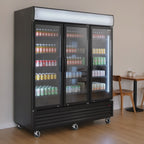 Getränkekühlschrank ECO 1500 mit Klapptüren und Leuchtaufsatz