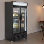 Armoire à boissons ECO 630 avec enseigne lumineuse et portes battantes