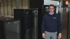 Getränkekühlschrank GKS-360, 360 Liter Kühlraumvolumen, 5 verstellbare Einlegeböden, Innenbeleuchtung, Abschließbar, Schwarz