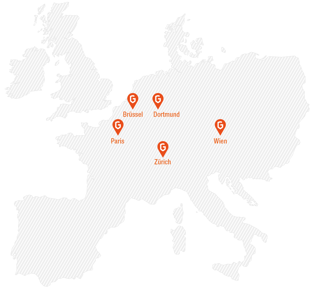 Europakarte von GastroHero